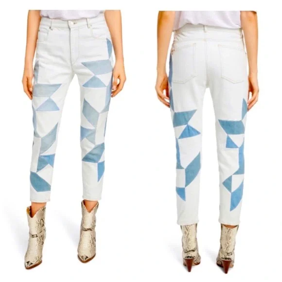 Isabel Marant Etoile “Lea” Geometric Pattern Jeans
